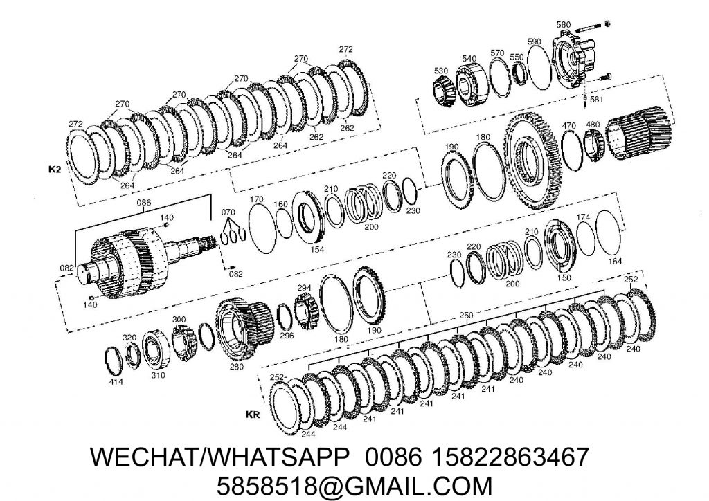 WG260/WG310 ZF 0501.316.028 OUTER CLUTCH DISK LIUGONG /XCMG/DOOSAN